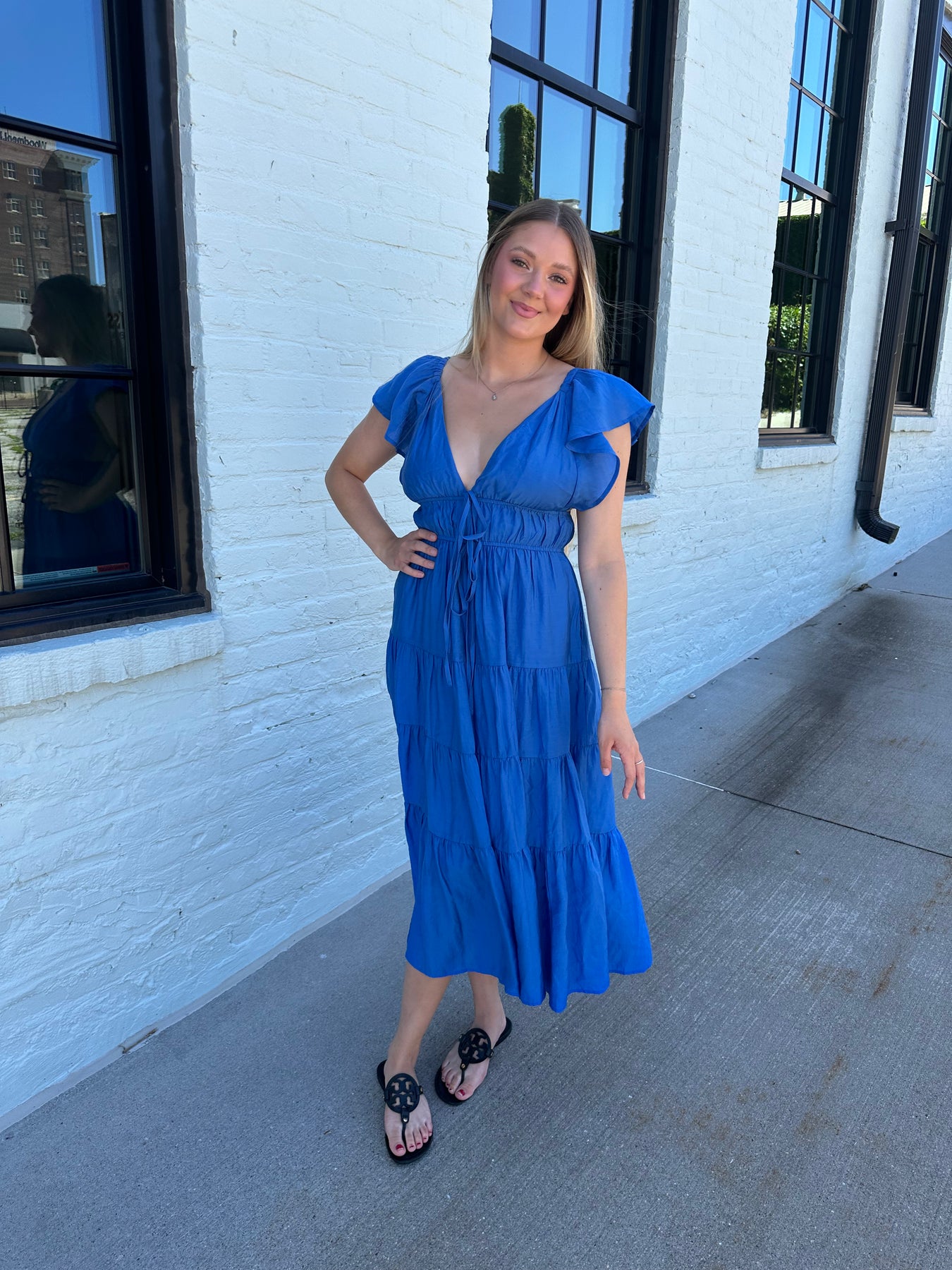 Cobalt Midi Dress Alexa Co